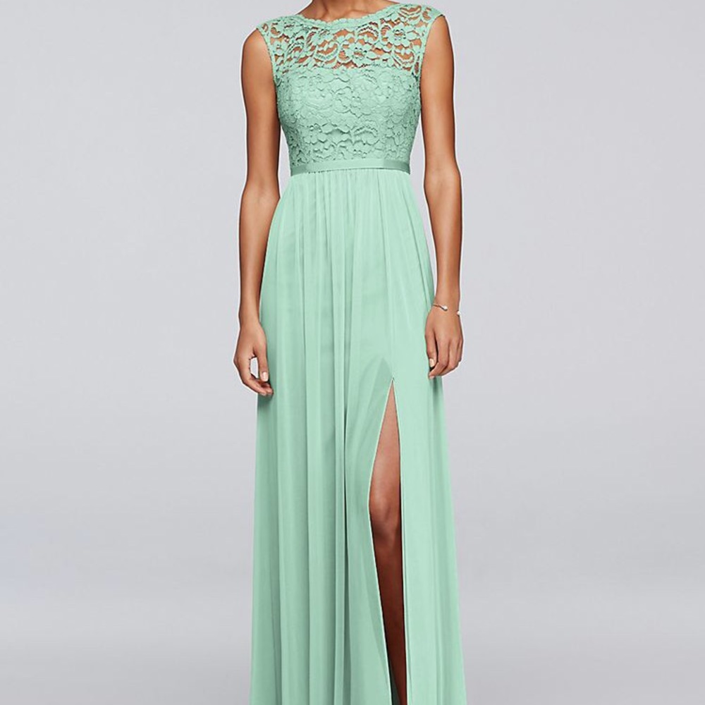 David’s Bridal MINT bridesmaid/prom dress SIZE 2p